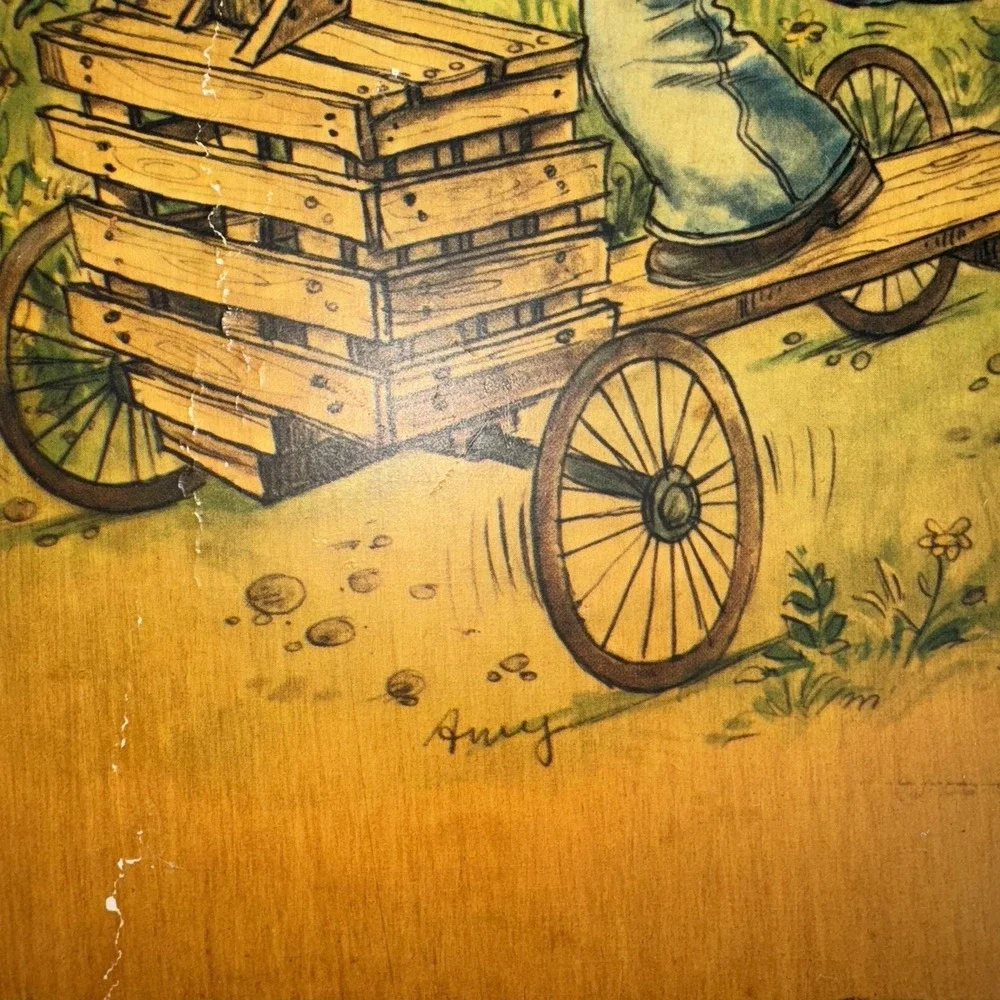 Vintage Children Wall Art Plaques Set of 3 Nostalgic Storybook Style Decor‎